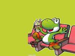 Yoshi With Popcorn