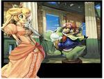 Peach,Yoshi,And Mario-Were off to save the Mushroom Kingdom!