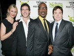 CAMERON DIAZ,ANTONIO BANDERAS,EDDIE MURPHY,AND MIKE MYERS