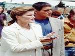 KATE MULGREW & ROBERT BELTRAN AT WORK