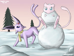 Espeon makes a "Mew"man