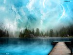 Pier into fantasy lake