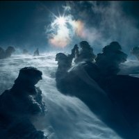 Snowstorm in Czech Mountains