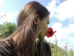 girl with poppy
