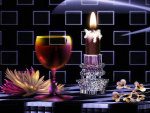 candle & wine
