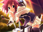 anime girl on a motorcycle