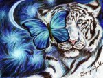 White Tiger and Butterfly