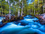 blue rushing river