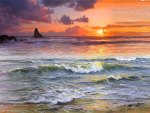 lovely sunset painting