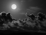 Clouds and the moon..