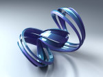Abstract Blue Bow