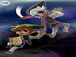 Toon Link vs Dark Link the Dark world battle