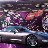 Purple 1998 Corvette coupe