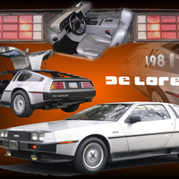 DeLorean Photo Collage