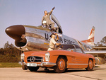Classic car and jet