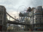War of the Worlds Martian Tripods attack City