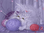Fuzzy Kitty Loves Yarn