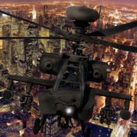 Helicopter Over City