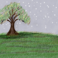 Under the Stars - Hand Drawn Wallpaper