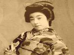 traditional japanese Geisha sepia