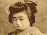 traditional japanese Geisha sepia