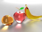 3D Glass Fruits