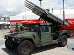 Humvee with missile launcher
