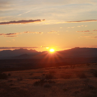 Sunrise over the Mojave....