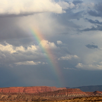 Rainbow over the hills....