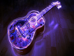 Purple guitar