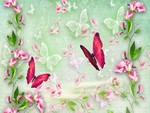 Sweet Peas and Butterflies