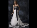Black and white weeding dress