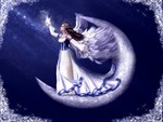 Angel on the moon