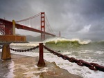 Golden Gate Bridge at Stormy Weather