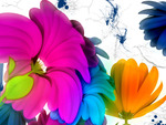 Music Flowers Damaged Background