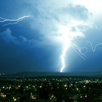 Humongous Lightning Strike In Norway
