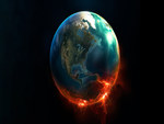 Planet in fire