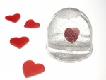 Hearts In A Snow Globe