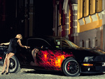 girl Ford Mustang