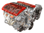 CORVETTE CUTAWAY MOTOR