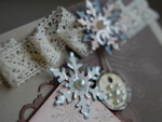 Blue vintage snowflakes