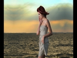 Red Headed Lady By The Water
