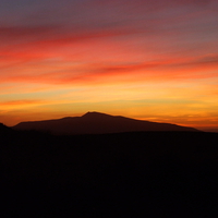 Beautiful sunset on the Tongariro's track