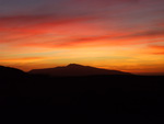 Beautiful sunset on the Tongariro's track