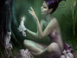Fairy With Cats