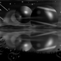 My world "Strange Planet" black and white