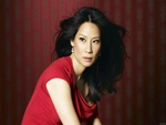 Lucy Liu in red