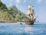 Merchant trading ship
