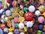 Colorful decorations  for Christmas tree