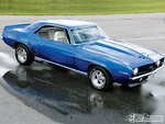 1969 chevy camaro front side blue